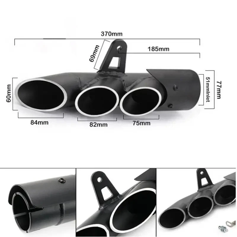 Motorcycle Exhaust Muffler Double Hole Big Row Blast Street Exhaust Pipe for R6 Z900 Zx6r Cbr500r Gsxr1000 Stainless Steel
Motorcycle Exhaust Muffler Double Hole Big Row Blast Street Exhaust Pipe for R6 Z900 Zx6r Cbr500r Gsxr1000 Stainless Steel