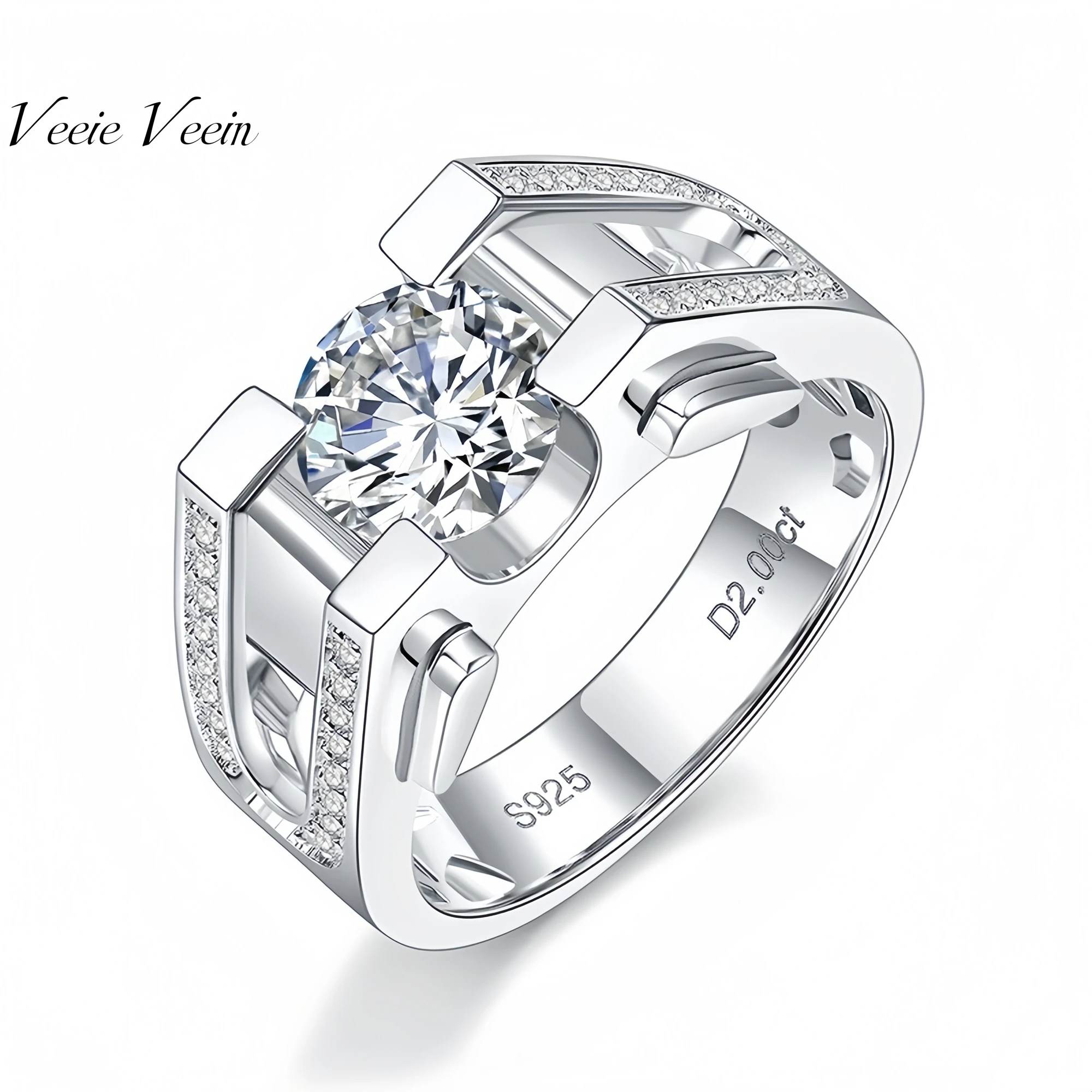 Veeie Veein Бренд-дизайнер S Стерлингового Серебра 925 пробы 2 карата Кольцо Камень Хип-Хоп Цепочка Кубинские Мужчины Сертификат GRA Кольцо Ювелирные Изделия
Veeie Veein Бренд-дизайнер S Стерлингового Серебра 925 пробы 2 карата Кольцо Камень Хип-Хоп Цепочка Кубинские Мужчины Сертификат GRA Кольцо Ювелирные Изделия