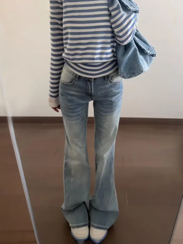 Retro American Blue Flared Jeans Women plus Size Winter Fce Loose Slimming Versatile Bell Bot Long Trousers
Retro American Blue Flared Jeans Women plus Size Winter Fce Loose Slimming Versatile Bell Bot Long Trousers