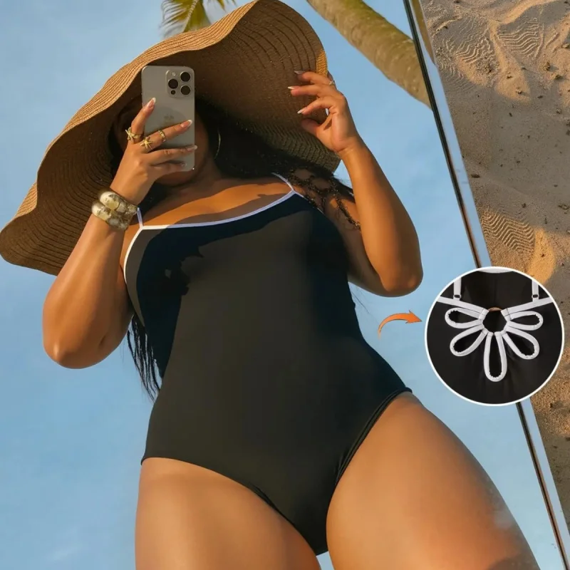 2026New Slimming One-Piece Swimsuit with Adjustable Straps and Black and White Color-Block Design for Women
2026New Slimming One-Piece Swimsuit with Adjustable Straps and Black and White Color-Block Design for Women