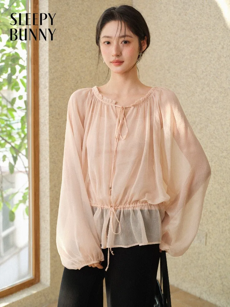Women French V-neck Tie Lantern Sleeve Blouse Spring for Lady Ruffled Sweet Age-Reducing Chiffon Shirt Trendy Casual Daily Top
Women French V-neck Tie Lantern Sleeve Blouse Spring for Lady Ruffled Sweet Age-Reducing Chiffon Shirt Trendy Casual Daily Top