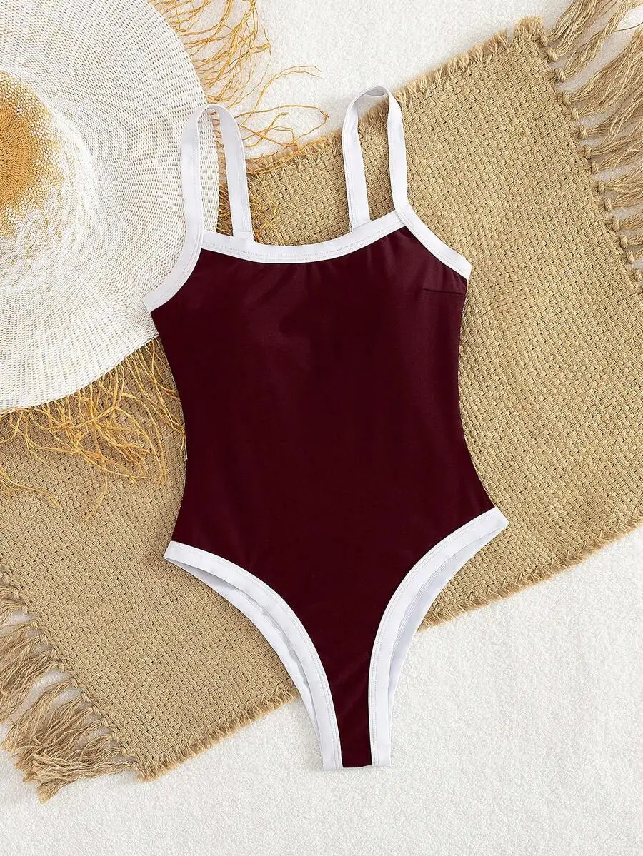 Elegant Minimalist Colorblock One-Piece Swimsuit For Women Beach Vacation Spa Summer Travel
Elegant Minimalist Colorblock One-Piece Swimsuit For Women Beach Vacation Spa Summer Travel