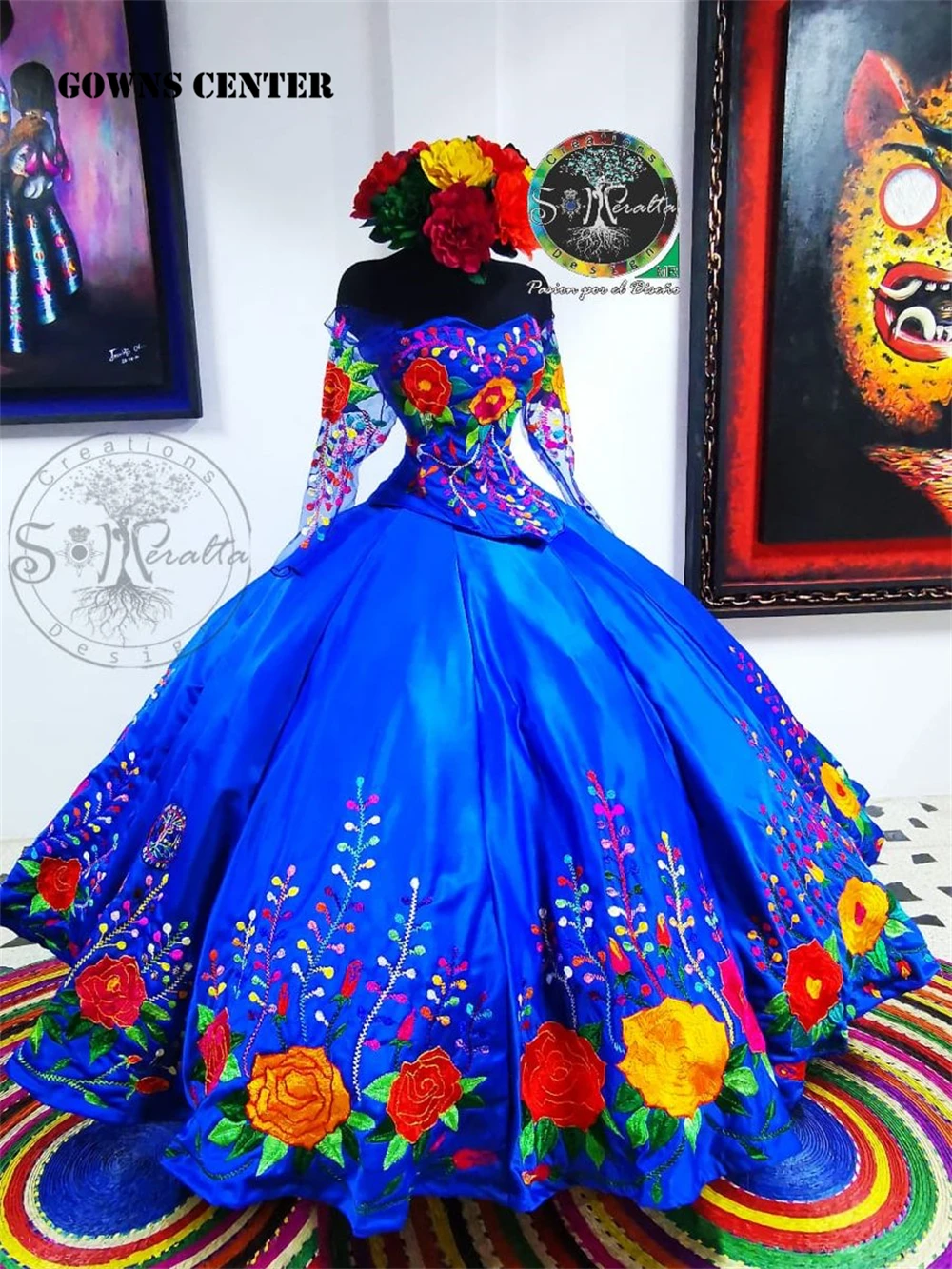 Tulle Long Sleeve Mexican Embroidery Royal Blue Quinceanera Dresses Off The Shoulder Sweet 15 16 Dress vestidos de quinceañera
Tulle Long Sleeve Mexican Embroidery Royal Blue Quinceanera Dresses Off The Shoulder Sweet 15 16 Dress vestidos de quinceañera