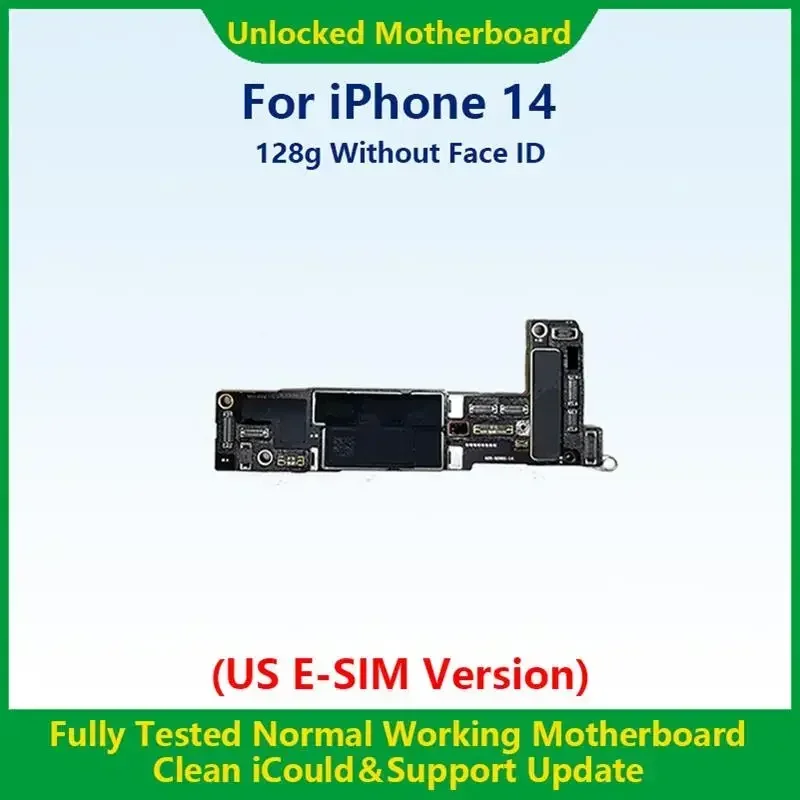 Top! 100%Working Fully Tested Mainboard For iPhone 14 Pro Max Unlocked Motherboard With Face ID Cleaned iCloud US E-SIM Version
Top! 100%Working Fully Tested Mainboard For iPhone 14 Pro Max Unlocked Motherboard With Face ID Cleaned iCloud US E-SIM Version
