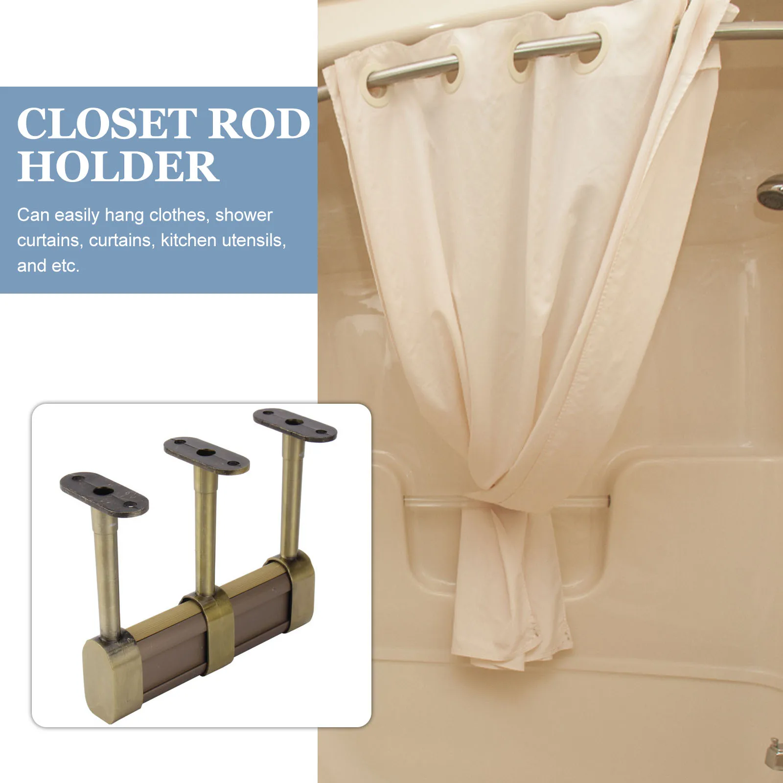Wardrobe Tube Bracket Stainless Steel Closet Rod Support Shower Curtain Holder Premium Reliable Easy Install M5 Screws
Wardrobe Tube Bracket Stainless Steel Closet Rod Support Shower Curtain Holder Premium Reliable Easy Install M5 Screws