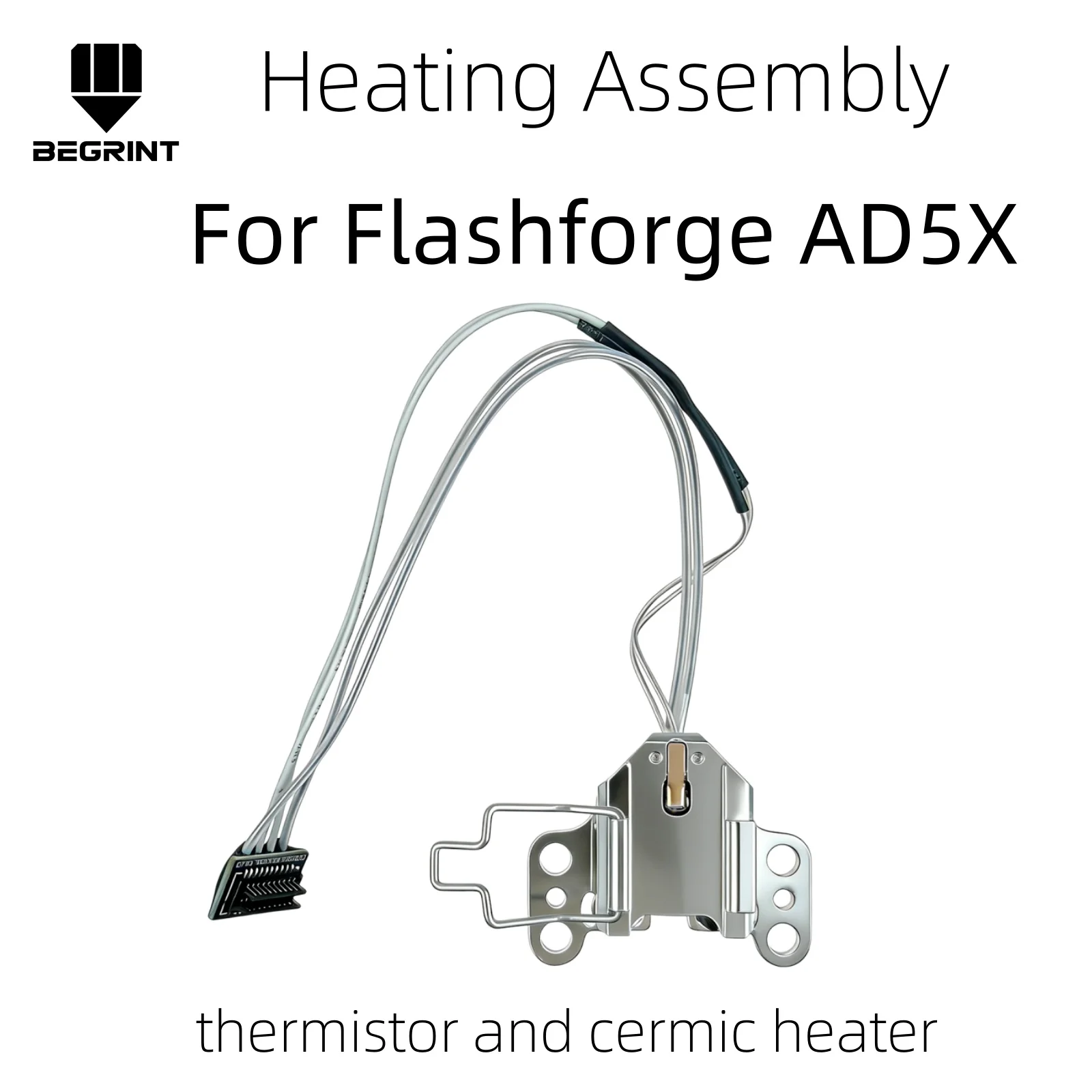 Quick Install Heating Assembly with Heating Cartridge and Thermistor Durable Hotend Replace Parts for Flashforge AD5X 3D Printer
Quick Install Heating Assembly with Heating Cartridge and Thermistor Durable Hotend Replace Parts for Flashforge AD5X 3D Printer
