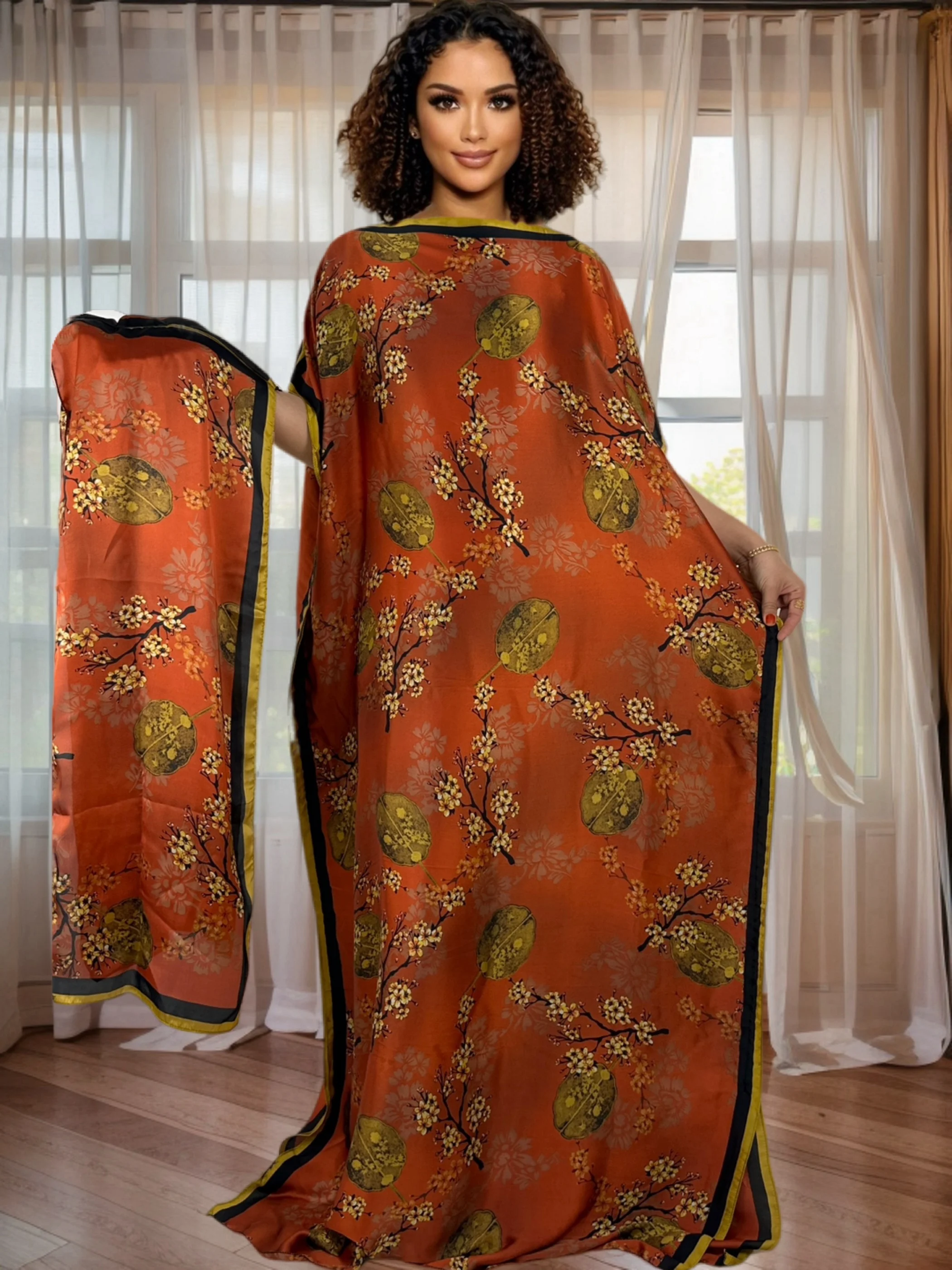 Wedding Evening Floral Print Dress Loose Fit Round Neck Batwing Sleeve Maxi Length Formal Party Gown
Wedding Evening Floral Print Dress Loose Fit Round Neck Batwing Sleeve Maxi Length Formal Party Gown