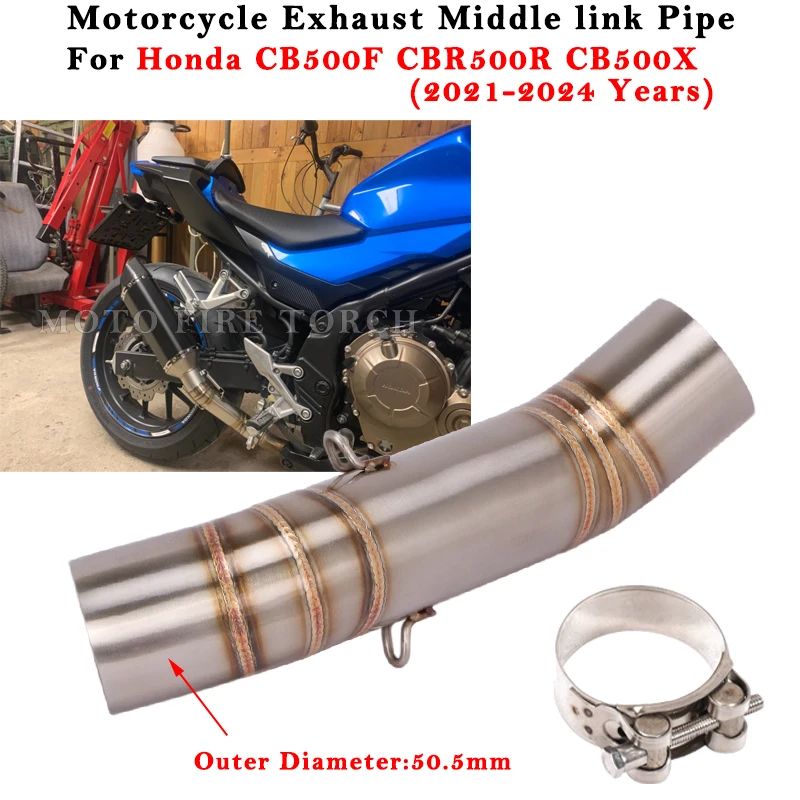 For HONDA CBR500 CB500R CB500F CB500X 2021 2022 2023 2024 Motorcycle Exhaust Escape System Modified 51mm Middle Link Pipe
For HONDA CBR500 CB500R CB500F CB500X 2021 2022 2023 2024 Motorcycle Exhaust Escape System Modified 51mm Middle Link Pipe