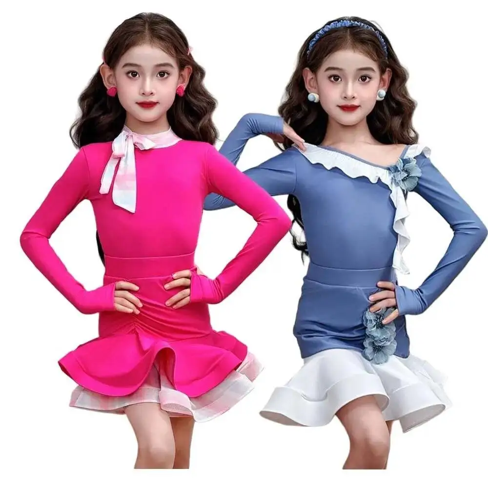 ballroom latin Long Sleeves top skirt dress girls american dance rumba cha cha samba tango costume competition practice kids
ballroom latin Long Sleeves top skirt dress girls american dance rumba cha cha samba tango costume competition practice kids