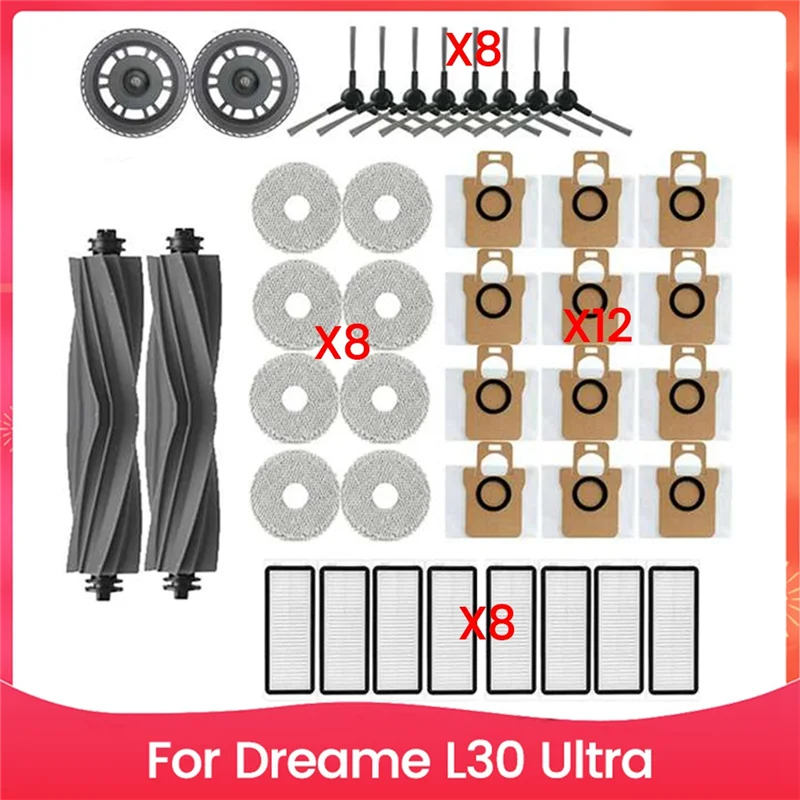 TFORU-40PCS Vacuum Brush Filter Dust Bag And Mop Cloth Set For Dreame L30 Ultra Vacuum Cleaner Accessories Replacement Parts
TFORU-40PCS Vacuum Brush Filter Dust Bag And Mop Cloth Set For Dreame L30 Ultra Vacuum Cleaner Accessories Replacement Parts