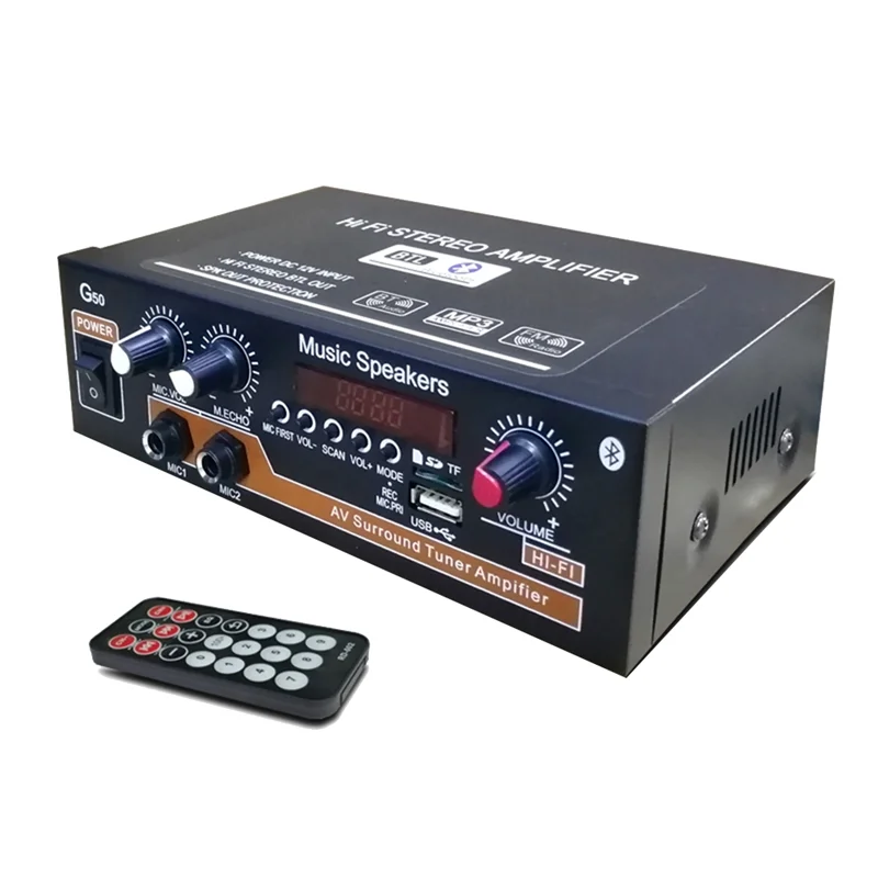 G50 Digital Amplifier Multi-Functional Dual Amplifier Audio Stereo Amplifier Car Accessories EU Plug
G50 Digital Amplifier Multi-Functional Dual Amplifier Audio Stereo Amplifier Car Accessories EU Plug