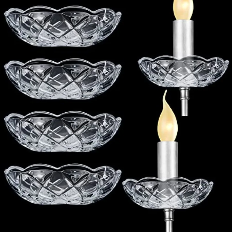 6 Pcs Chandelier Bobeche 4 Side Holes 4 Inch Crystal Chandelier Bobeche Cups Replacement Part and Accessories for Home Wedding
6 Pcs Chandelier Bobeche 4 Side Holes 4 Inch Crystal Chandelier Bobeche Cups Replacement Part and Accessories for Home Wedding