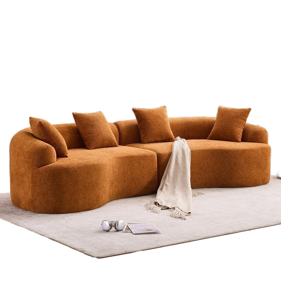 Factory direct Modern Cloud 4-Seater Sectional Curved Sofa Minimalist Compression Living Room Couch Chenille Orange No Assembly
Factory direct Modern Cloud 4-Seater Sectional Curved Sofa Minimalist Compression Living Room Couch Chenille Orange No Assembly
