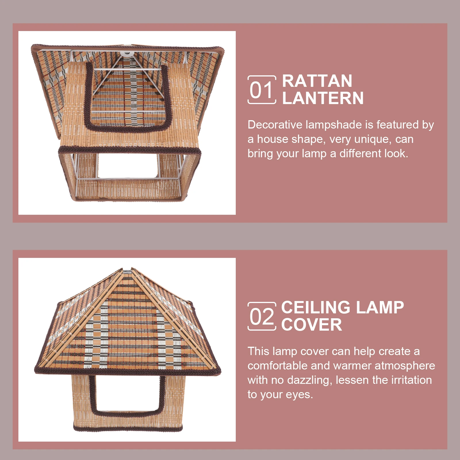 Sturdy Bamboo Woven House Shaped Lampshade Pendant Lamp Cover No Burrs Decorative Lampshade Ceiling Light Cover Chandelier Shade
Sturdy Bamboo Woven House Shaped Lampshade Pendant Lamp Cover No Burrs Decorative Lampshade Ceiling Light Cover Chandelier Shade