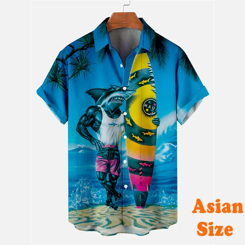 Fashion Summer Funny Shark Shirt For Men Painting 3D Print Sea Animal Casual Hawaiian Shirts Lapel Short Sleeve Men's T Shirt
Fashion Summer Funny Shark Shirt For Men Painting 3D Print Sea Animal Casual Hawaiian Shirts Lapel Short Sleeve Men's T Shirt