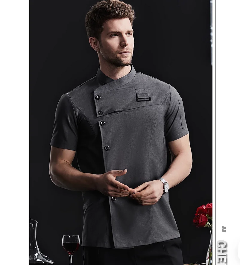 Men's short sleeved summer breathable thin clothing for restaurant cafeteria kitchen work
Men's short sleeved summer breathable thin clothing for restaurant cafeteria kitchen work