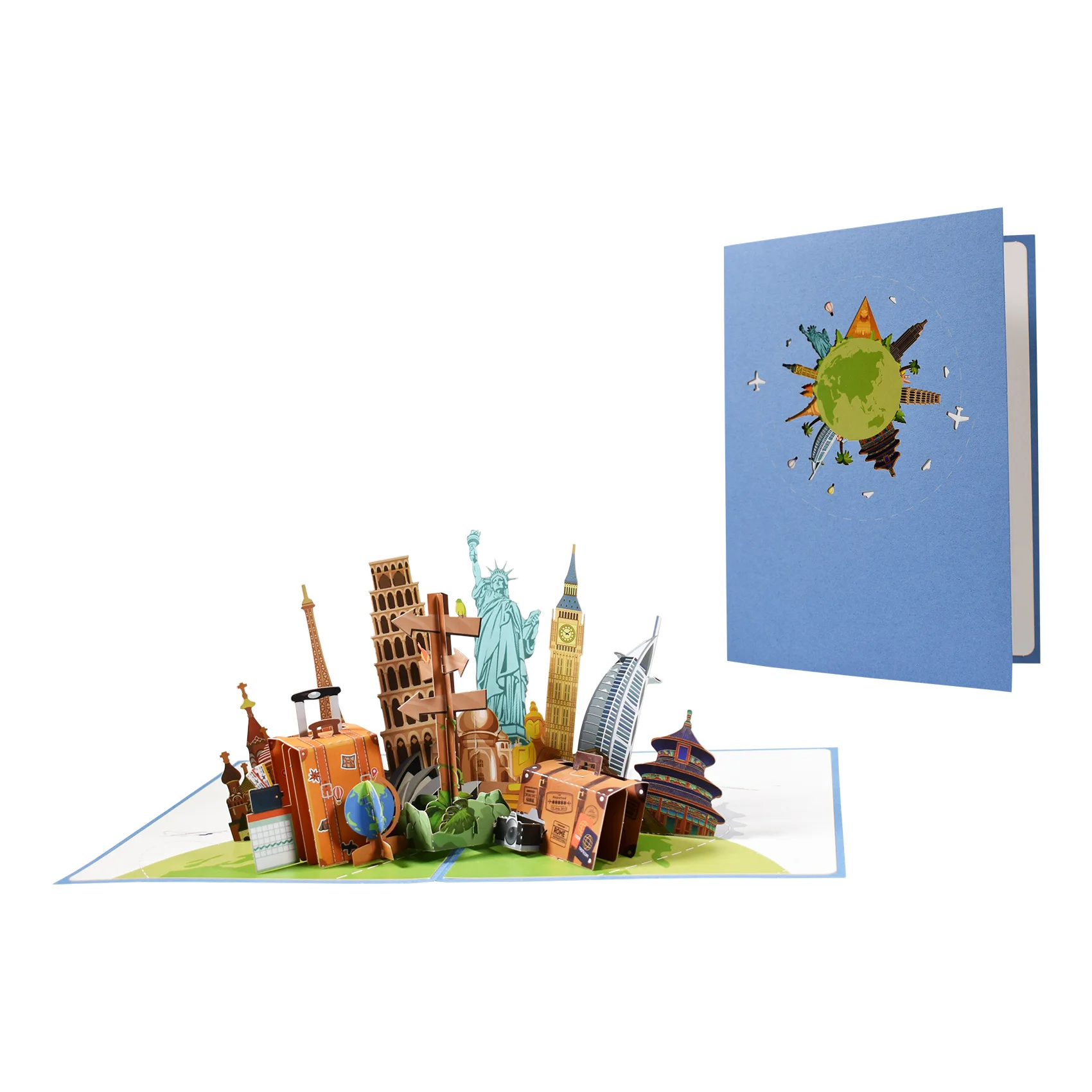3D Handmade Travel Greeting Card - Creative Pop-Up Paper Sculpture for Retirement, Anniversary, Hotel & Travel Agency Souvenir
3D Handmade Travel Greeting Card - Creative Pop-Up Paper Sculpture for Retirement, Anniversary, Hotel & Travel Agency Souvenir