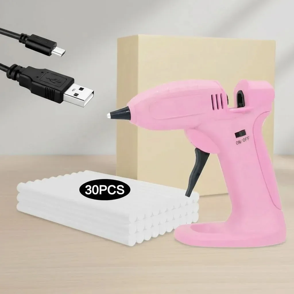 Rechargeable Cordless Hot Melt Glue Gun Portable Lithium Battery Fast Heating Mini Crafting Tool Lightweight Handheld Applicator for Home Quick Repairs Handmade DIY Arts School Projects Wood Glass Plastic Paper Bonding Kit
Rechargeable Cordless Hot Melt Glue Gun Portable Lithium Battery Fast Heating Mini Crafting Tool Lightweight Handheld Applicator for Home Quick Repairs Handmade DIY Arts School Projects Wood Glass Plastic Paper Bonding Kit