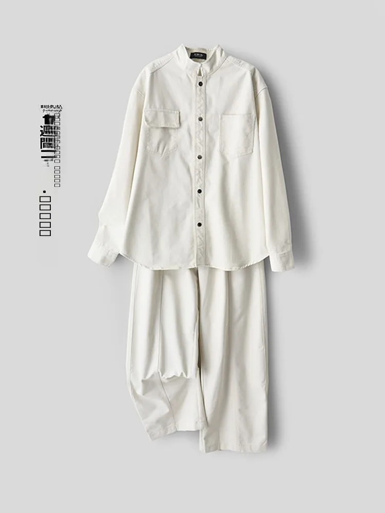 Модный мужской комплект в стиле ретро: джинсовая куртка и широкие джинсы с воротником-стойкой, из смесового хлопка и полиэстера, для осеннего сезона
Модный мужской комплект в стиле ретро: джинсовая куртка и широкие джинсы с воротником-стойкой, из смесового хлопка и полиэстера, для осеннего сезона