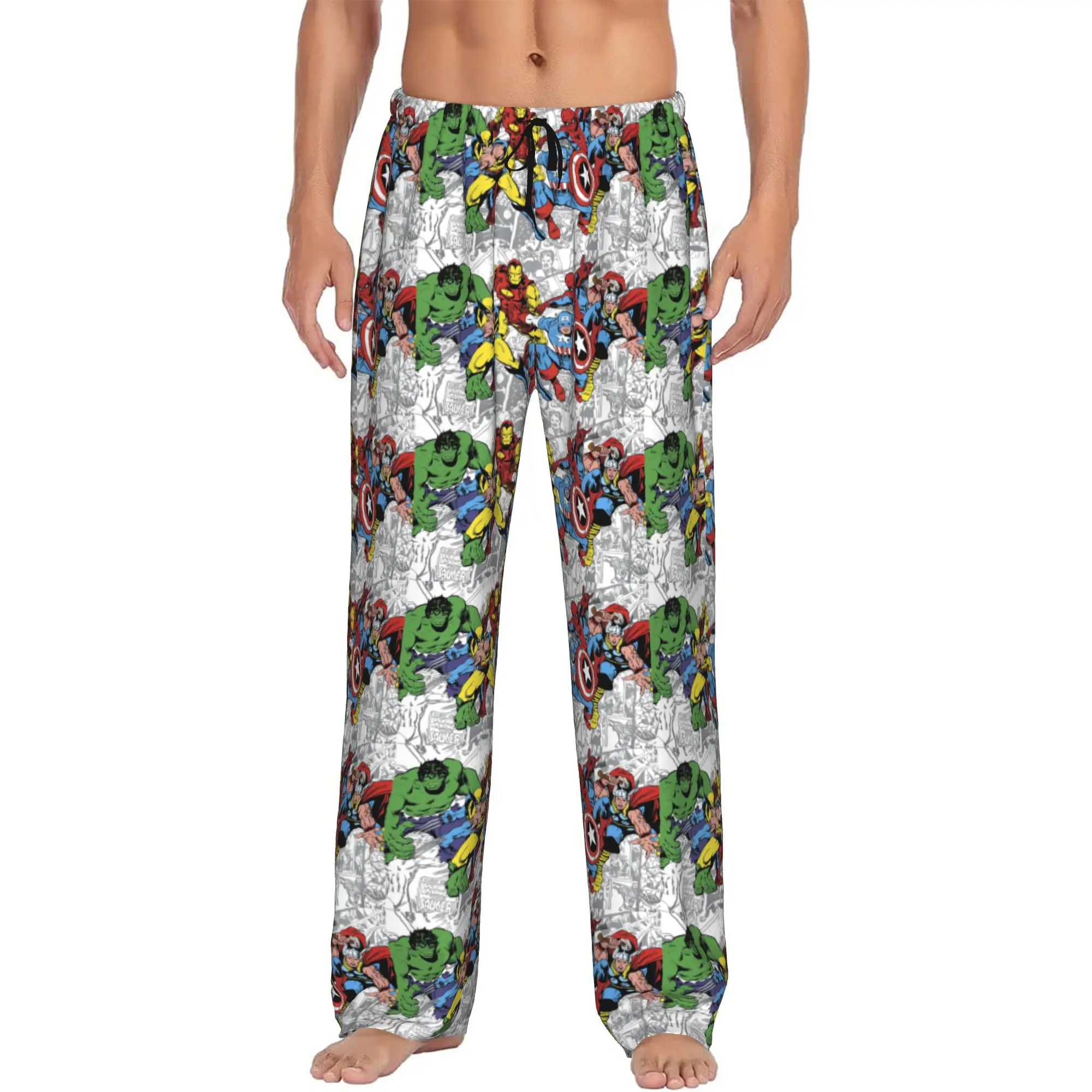Custom A-Avengers Comic Wallpaper Pajama Pants Men Lounge Sleep Stretch Sleepwear Bottoms with Pockets
Custom A-Avengers Comic Wallpaper Pajama Pants Men Lounge Sleep Stretch Sleepwear Bottoms with Pockets