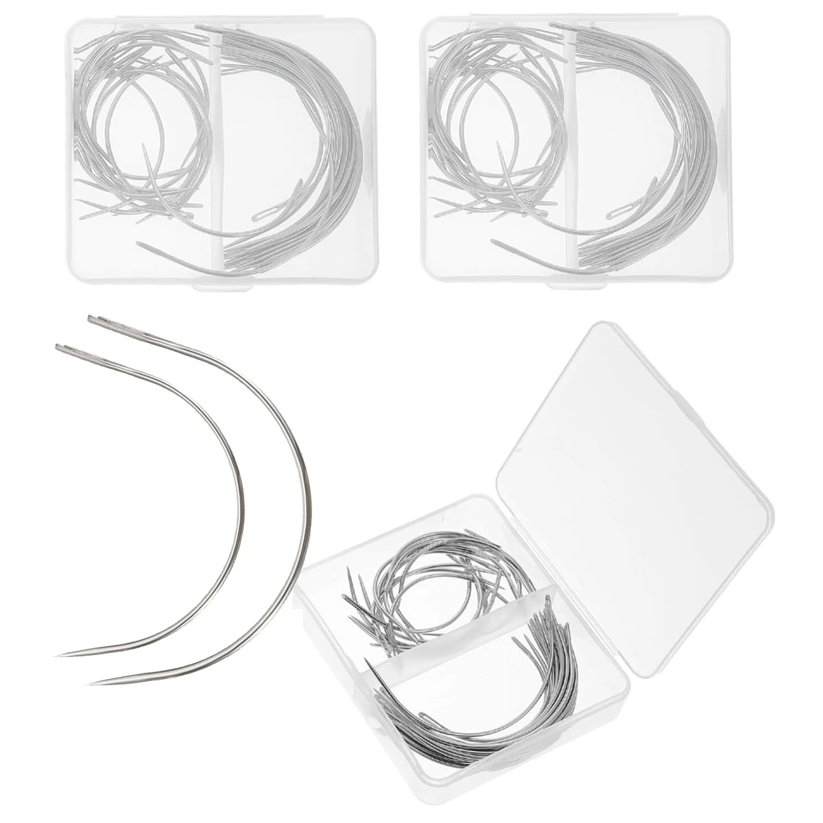 5Box 2.5"/3" C Type Hair Weaving Curved Steel Needles Pins Needles Big Eyes Hand Quilting Weaving Needle Tools
5Box 2.5"/3" C Type Hair Weaving Curved Steel Needles Pins Needles Big Eyes Hand Quilting Weaving Needle Tools