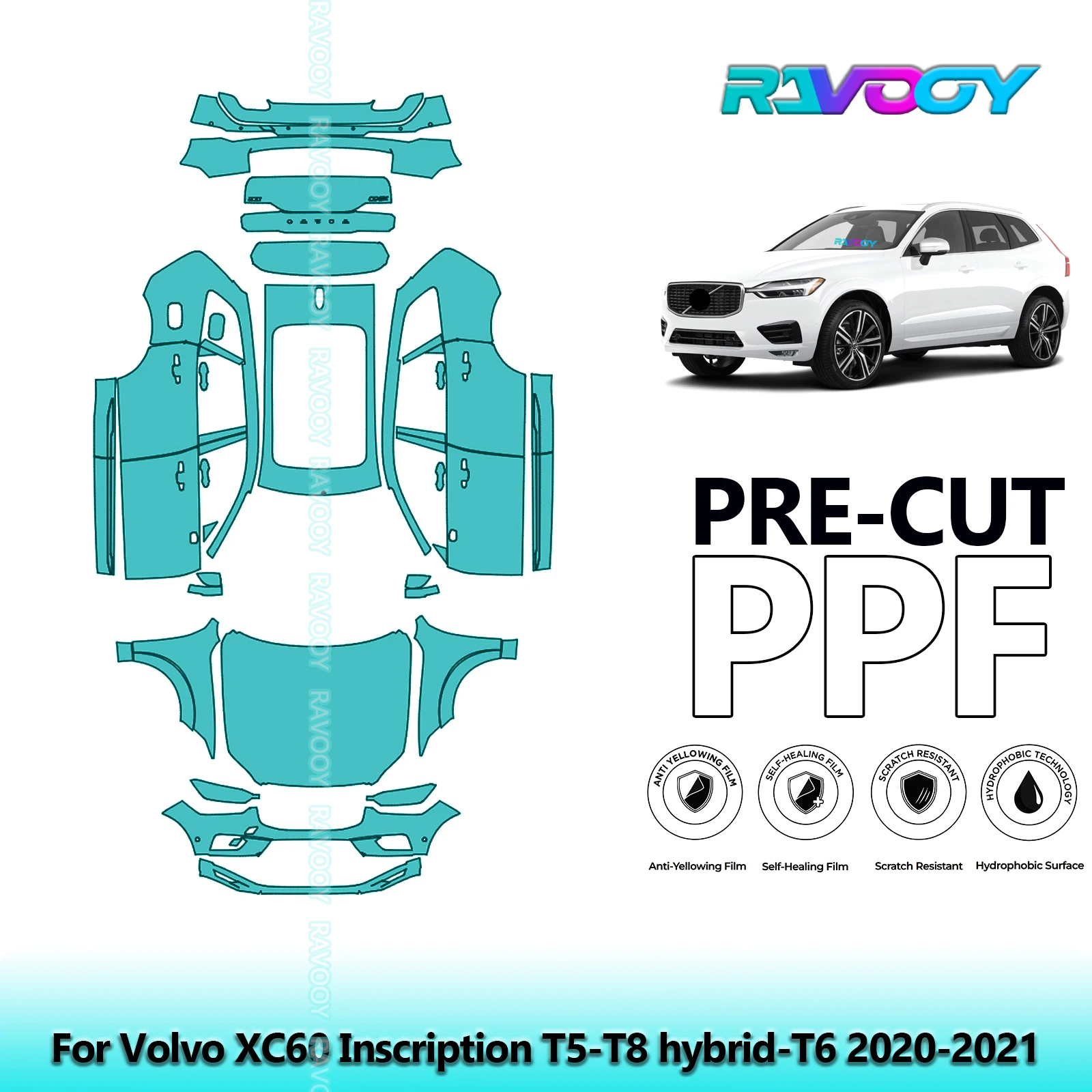 Для Volvo XC60 Inscription T5-T8 Hybrid-T6 2020-2021 предварительно вырезанная защитная пленка для краски, полный автомобиль, защита от царапин, внешний ТПУ PPF
Для Volvo XC60 Inscription T5-T8 Hybrid-T6 2020-2021 предварительно вырезанная защитная пленка для краски, полный автомобиль, защита от царапин, внешний ТПУ PPF