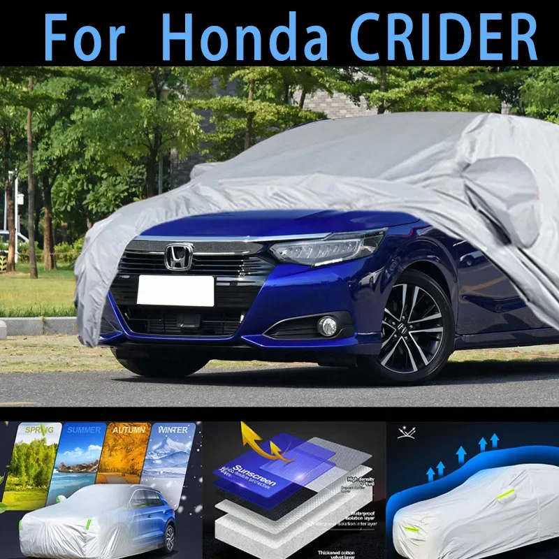For Honda CRIDER Car protective cover,sun protection,rain protection, UV protection,dust prevention auto paint protective
For Honda CRIDER Car protective cover,sun protection,rain protection, UV protection,dust prevention auto paint protective