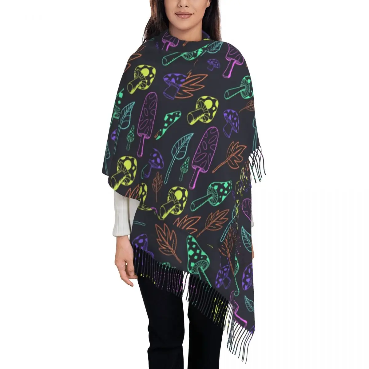 Warm Scarf Autumn Neon Mushrooms Graffiti Shawls and Wrap Celestial Magic Bufanda Mujer Lady Luxury Headwear Scarves
Warm Scarf Autumn Neon Mushrooms Graffiti Shawls and Wrap Celestial Magic Bufanda Mujer Lady Luxury Headwear Scarves