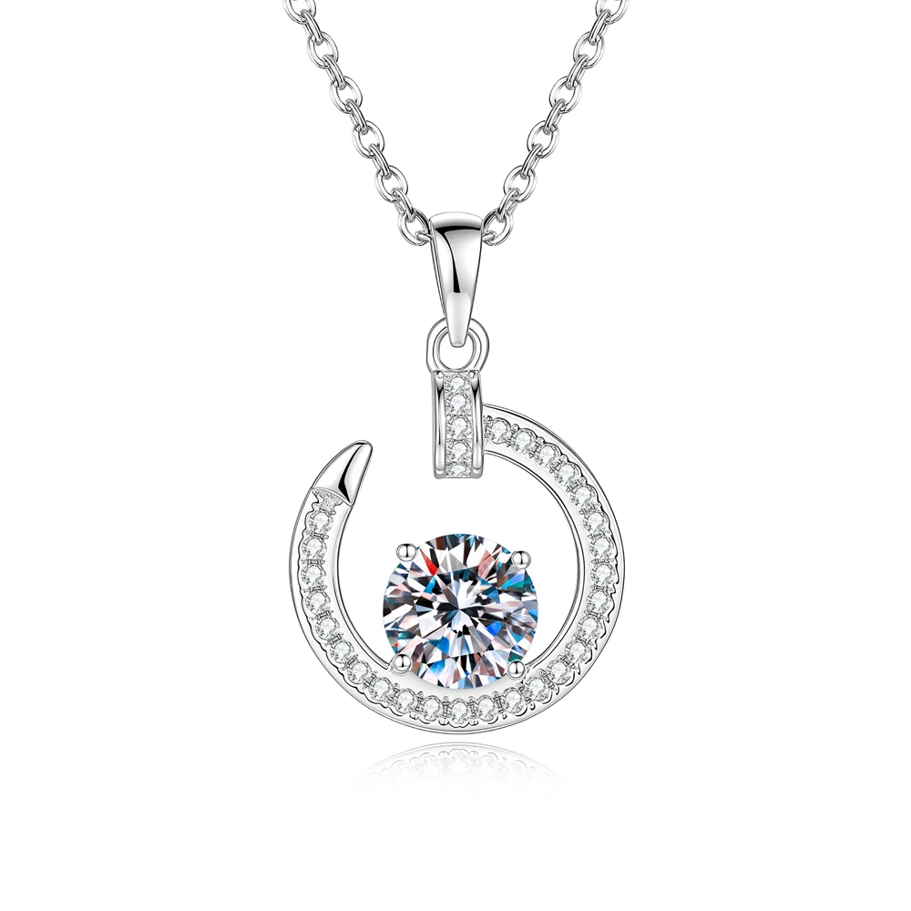 D Color 1CT Moissanite Pendant Necklace S925 Sterling Silver Zircon Necklace For Women Mother's Day Party High-End Jewelry Gift
D Color 1CT Moissanite Pendant Necklace S925 Sterling Silver Zircon Necklace For Women Mother's Day Party High-End Jewelry Gift