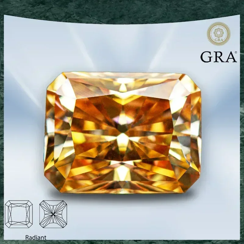 Moissanite Stone Radiant Cut Champagne Color VVS1 with GRA Certificate for Gemstone Charms Beads Top Jewelry Making Materials
Moissanite Stone Radiant Cut Champagne Color VVS1 with GRA Certificate for Gemstone Charms Beads Top Jewelry Making Materials