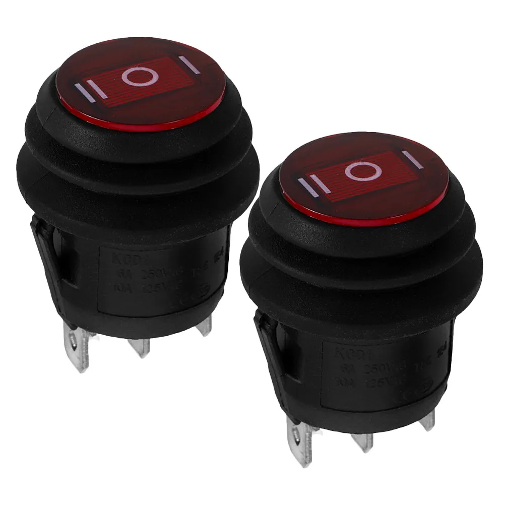 2Pcs Round Waterproof Rocker Switch 3 Pin 3 Position Off on Momentary Automotive Toggle Switch for Car Truck Camper Boat 12V LED
2Pcs Round Waterproof Rocker Switch 3 Pin 3 Position Off on Momentary Automotive Toggle Switch for Car Truck Camper Boat 12V LED