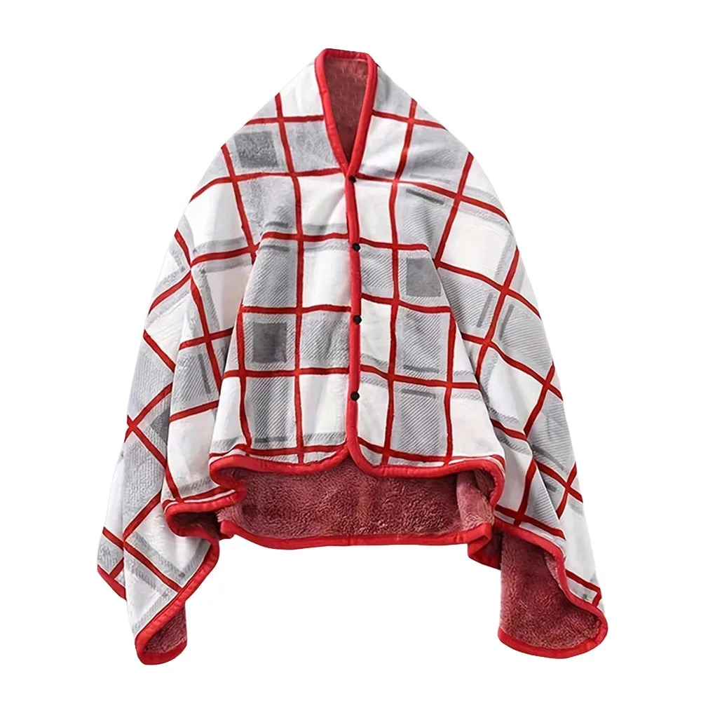 Зимнее носимое одеяло-шаль, сохраняющее тепло, фланелевое многофункциональное одеяло-шаль, толстые шарфы с пуговицей
Зимнее носимое одеяло-шаль, сохраняющее тепло, фланелевое многофункциональное одеяло-шаль, толстые шарфы с пуговицей