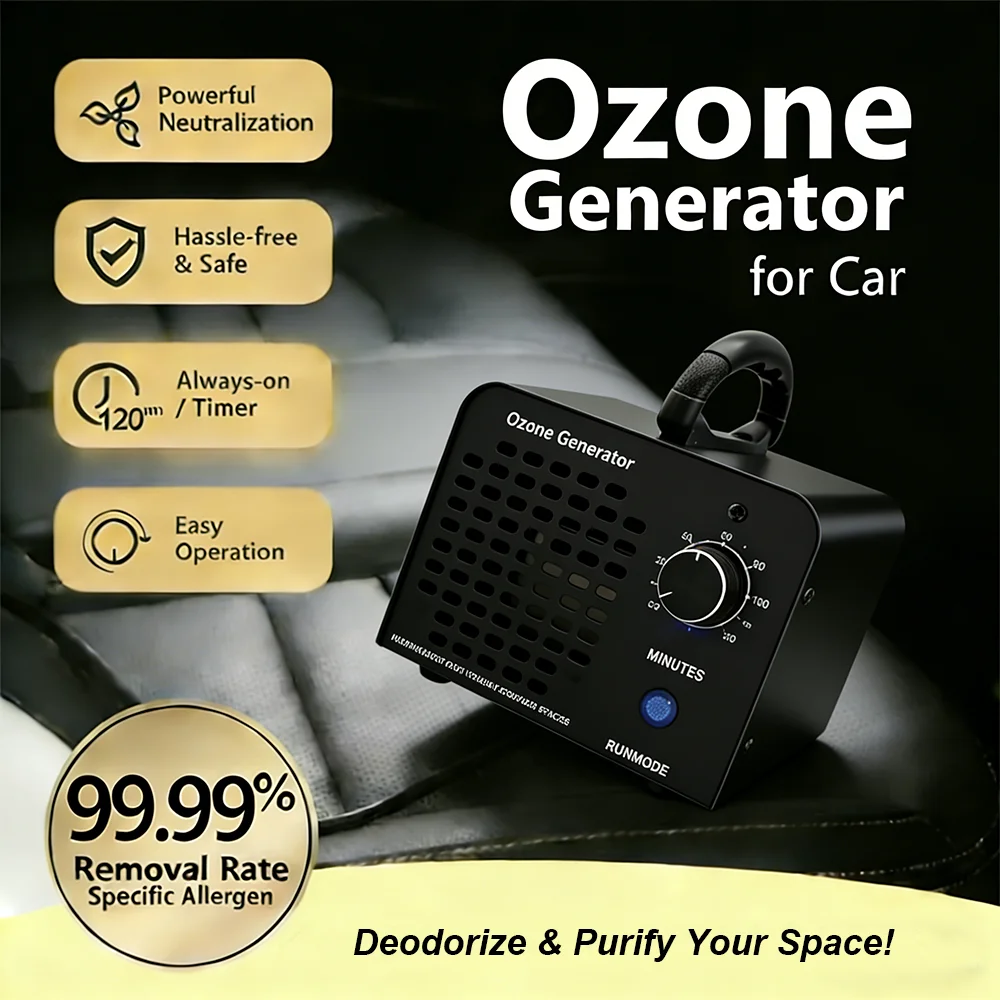 12V Car Ozone Generator 15000mg/h Portable Ozone Machine O3 Air Purifier Ozonator Odor Eliminator for Car Remove Formaldehyde
12V Car Ozone Generator 15000mg/h Portable Ozone Machine O3 Air Purifier Ozonator Odor Eliminator for Car Remove Formaldehyde