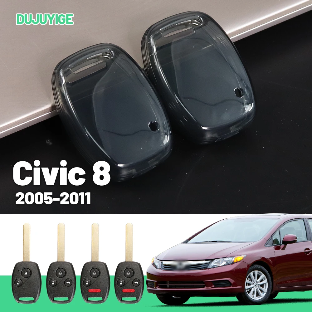 Clear TPU Car Key Case For Honda Civic 8 2005-2011 Key Fob Cover Protector Shell Auto Accessories 2006 2007 2008 2009 2010
Clear TPU Car Key Case For Honda Civic 8 2005-2011 Key Fob Cover Protector Shell Auto Accessories 2006 2007 2008 2009 2010