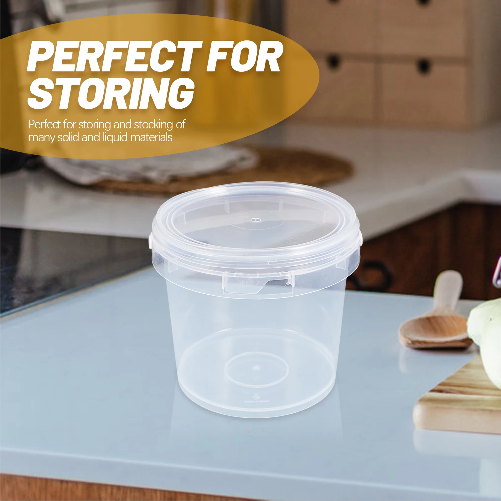 2 pcs Plastic Bucket Round Food Grade PP Material Storage Container Reusable Lid Handle Ideal Home Kitchen Helper
2 pcs Plastic Bucket Round Food Grade PP Material Storage Container Reusable Lid Handle Ideal Home Kitchen Helper