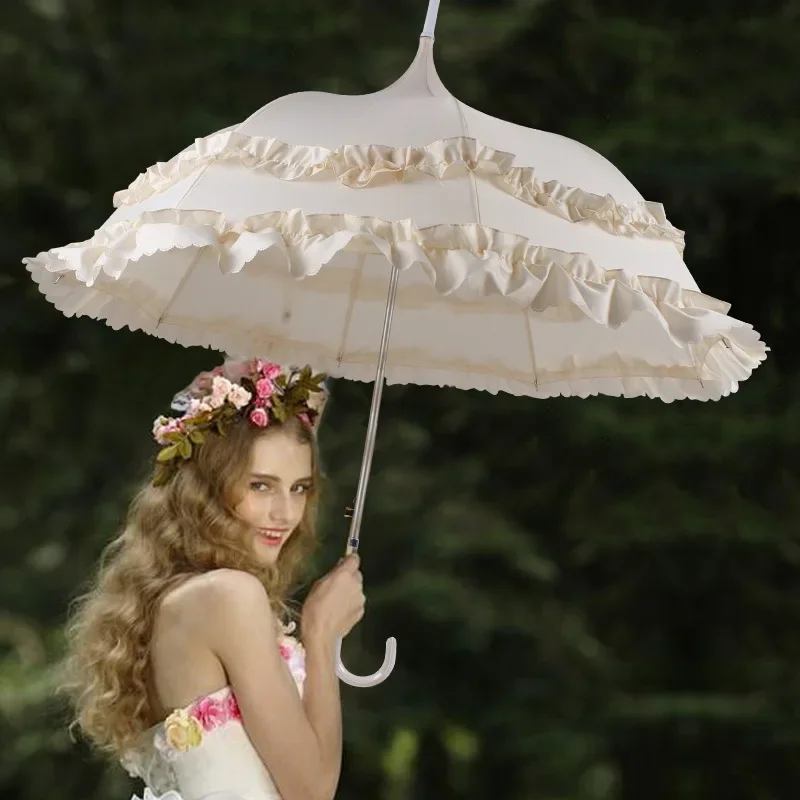 Lace Ruffle Vintage Umbrella, European Princess Style Sunshade, Super Hydrophobic Rainproof, Sturdy Durable Elegant Design
Lace Ruffle Vintage Umbrella, European Princess Style Sunshade, Super Hydrophobic Rainproof, Sturdy Durable Elegant Design