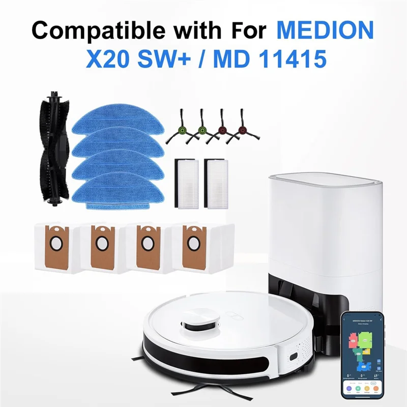 HGFLE-для робота-пылесоса Medion X20 SW+/MD 11415 11450, основная боковая щетка, фильтр Hepa, швабра, тканевый мешок для пыли, запасные части
HGFLE-для робота-пылесоса Medion X20 SW+/MD 11415 11450, основная боковая щетка, фильтр Hepa, швабра, тканевый мешок для пыли, запасные части