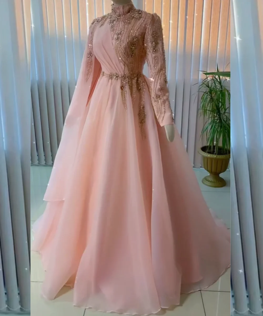Customized Pastrol Organza Pleat Sequined A-line High Collar Long Bespoke Occasion Prom Dresses Sparkle
Customized Pastrol Organza Pleat Sequined A-line High Collar Long Bespoke Occasion Prom Dresses Sparkle