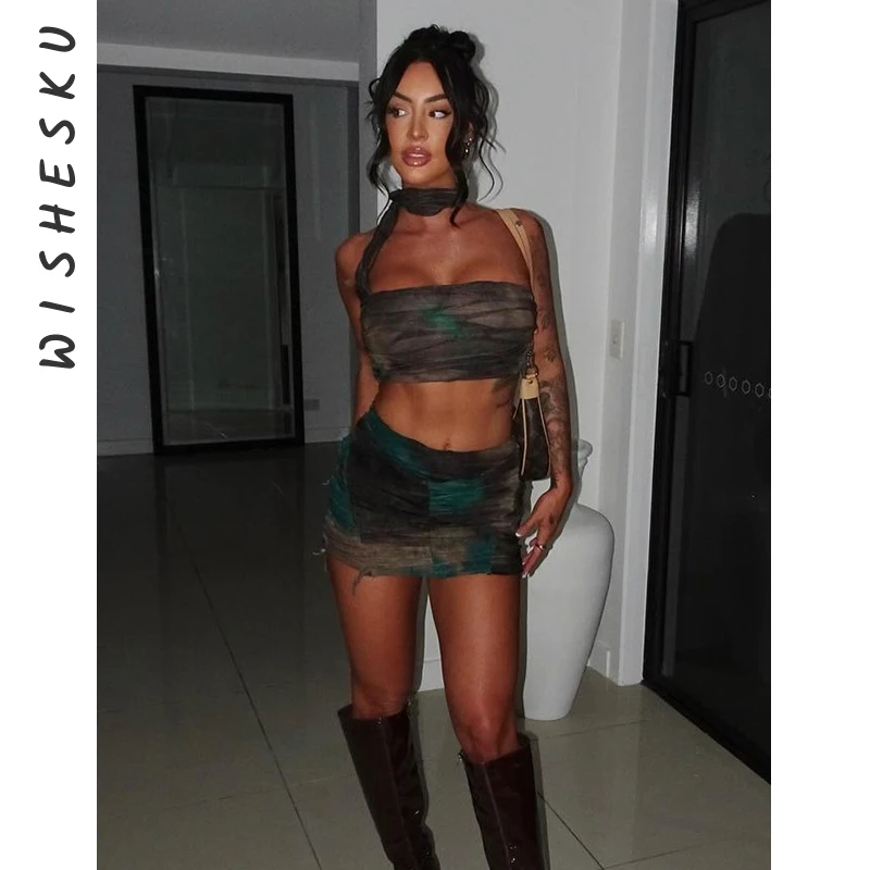 Two Piece Set Women Tie Dyed Skirt Outfits Women Slant Shoulder Corset Crop Top+High Waist Pencil Mini Skirts 2024 Spring Fall
Two Piece Set Women Tie Dyed Skirt Outfits Women Slant Shoulder Corset Crop Top+High Waist Pencil Mini Skirts 2024 Spring Fall