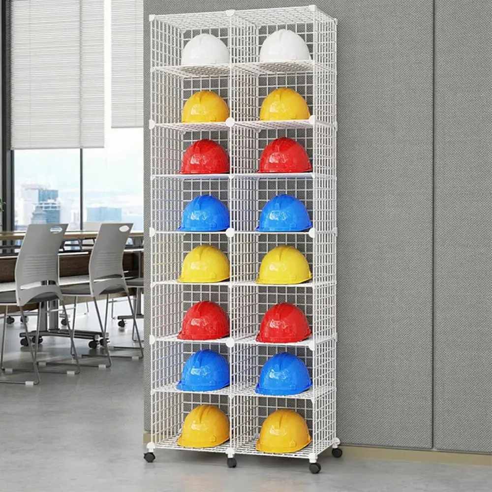 Safety Helmet Storage Boxes, Large Adjustable Hard Hat Placement Rack with Wheels, Iron Wire Helmet Display Shelf for Constructi
Safety Helmet Storage Boxes, Large Adjustable Hard Hat Placement Rack with Wheels, Iron Wire Helmet Display Shelf for Constructi