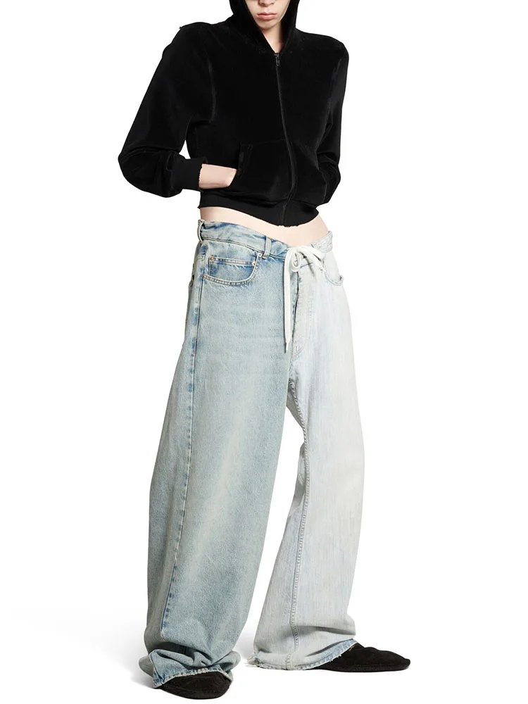 pants y2k spring and summer irregular long and short wide leg pants cotton women's jeans2024 high waist straight Woman trousers
pants y2k spring and summer irregular long and short wide leg pants cotton women's jeans2024 high waist straight Woman trousers