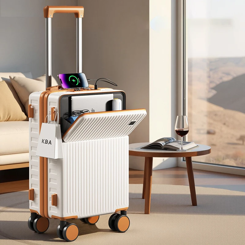 20"24"26 Inch Travel Suitcase Front Opening Luggage Laptop Boarding Case USB Charging Trolley Case with Wheels Carry on Luggage
20"24"26 Inch Travel Suitcase Front Opening Luggage Laptop Boarding Case USB Charging Trolley Case with Wheels Carry on Luggage