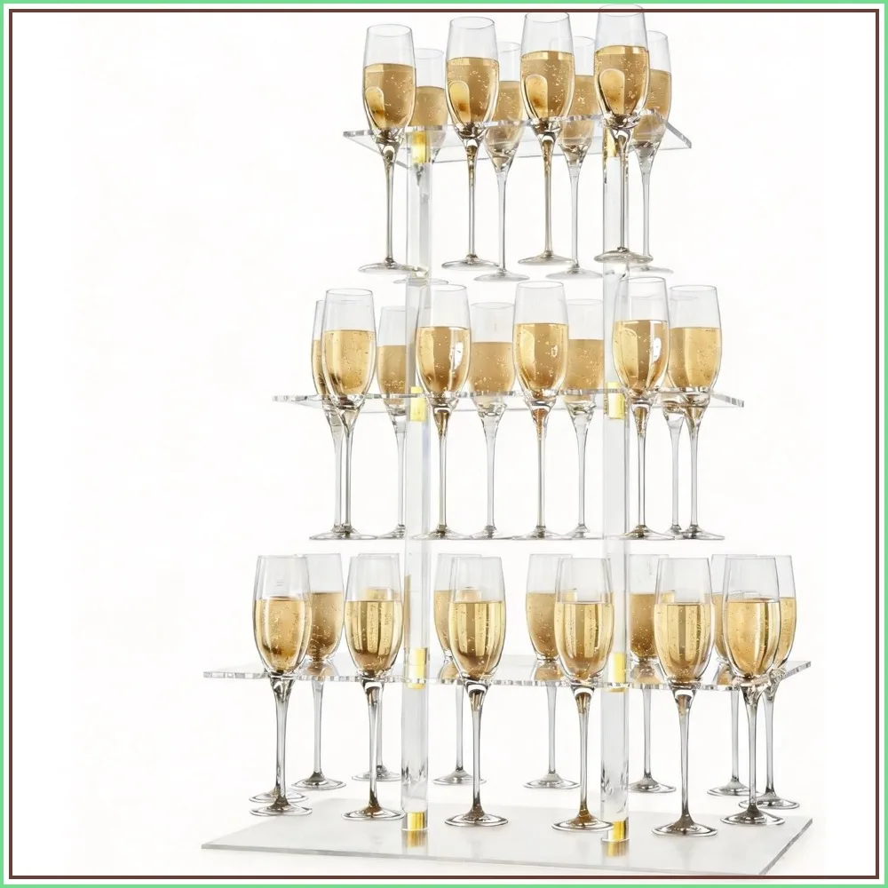 3 Tier Clear Acrylic Champagne Display Holder Stand for Party, 32 Slots Wine Glass Stemware Rack with LED Light, Cocktail Tree, 26"x20"x12"
3 Tier Clear Acrylic Champagne Display Holder Stand for Party, 32 Slots Wine Glass Stemware Rack with LED Light, Cocktail Tree, 26"x20"x12"