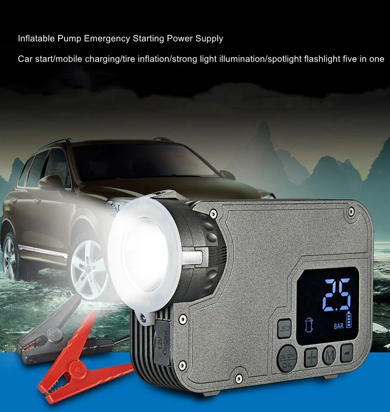 All-in-one car inflatable pump starter power emergency charging treasure outdoor camping lights car practical power supply
All-in-one car inflatable pump starter power emergency charging treasure outdoor camping lights car practical power supply