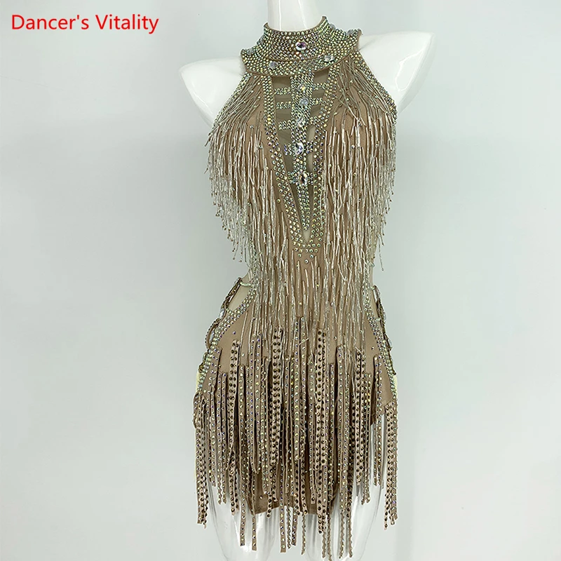 Latin Dance Competition Costumes Dress Cusomzied Adult Children Chacha Rumba Dance Skirt Female Girl Latin Dancing Fringe Skirt
Latin Dance Competition Costumes Dress Cusomzied Adult Children Chacha Rumba Dance Skirt Female Girl Latin Dancing Fringe Skirt