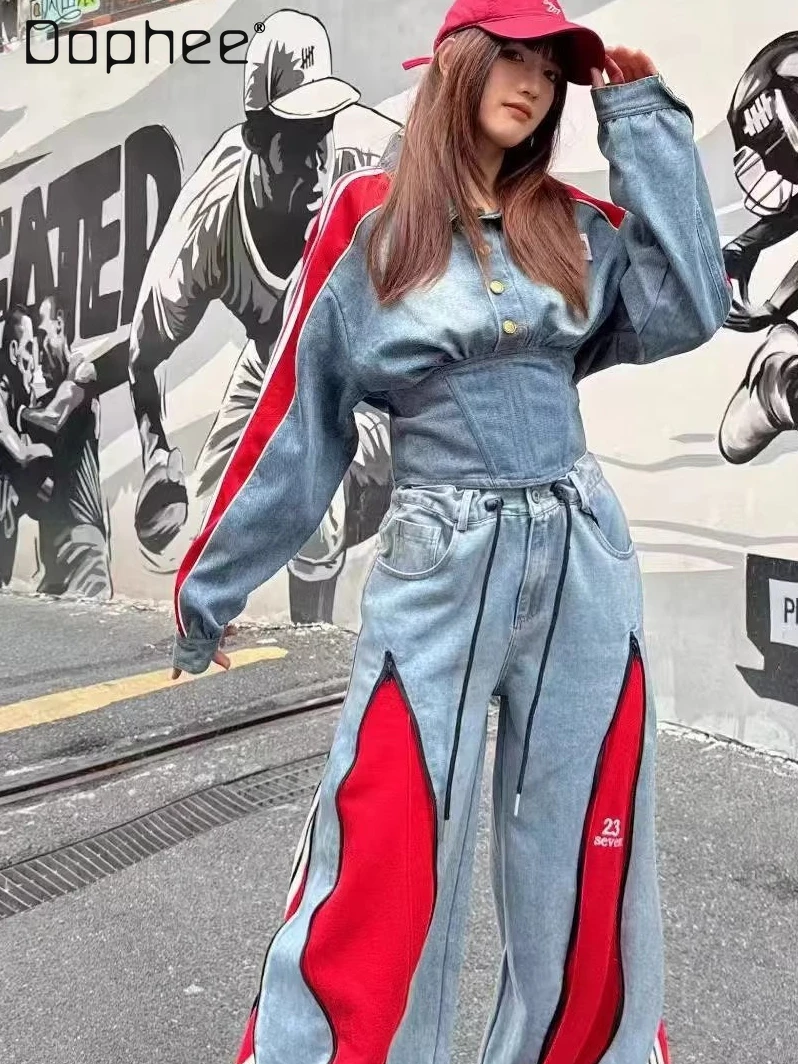 European Jacket Women's 2026 Spring New Heavy Industry Washed Water Denim Polished White Striped Waist Tie Slim Top Trendy
European Jacket Women's 2026 Spring New Heavy Industry Washed Water Denim Polished White Striped Waist Tie Slim Top Trendy