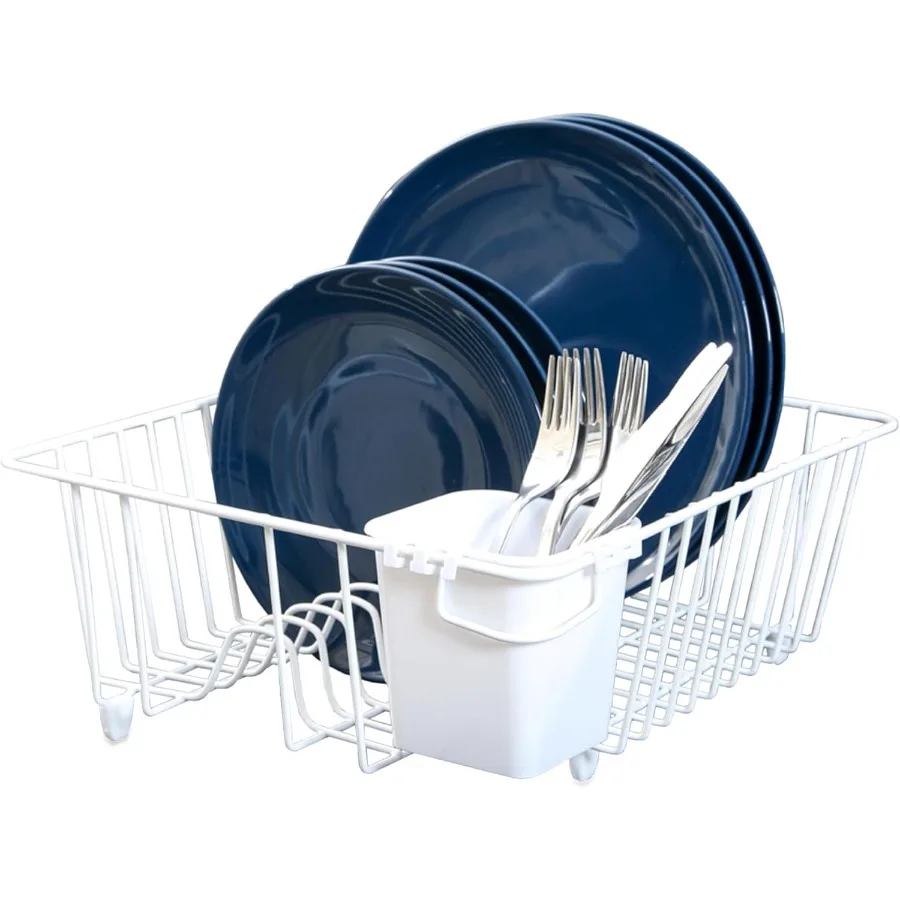 Dish Drainer Rack Small In Sink or Counter Drying Steel Metal Wire Cutlery Plates Dishes Cups Silverware Organization Kitchen W
Dish Drainer Rack Small In Sink or Counter Drying Steel Metal Wire Cutlery Plates Dishes Cups Silverware Organization Kitchen W