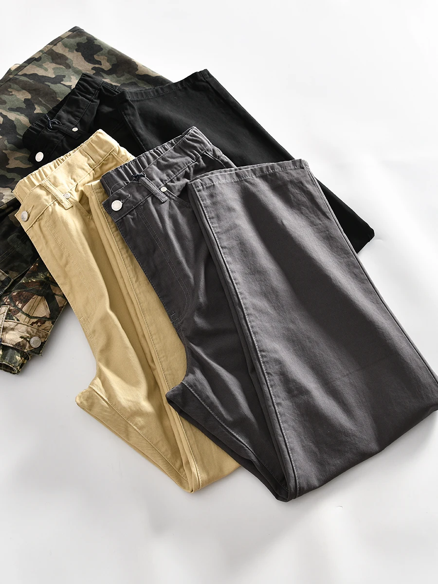 American Style Khaki Cotton Workwear Casual Straight Leg Pants Unisex Breathable Comfortable All-Match Long Trousers
American Style Khaki Cotton Workwear Casual Straight Leg Pants Unisex Breathable Comfortable All-Match Long Trousers