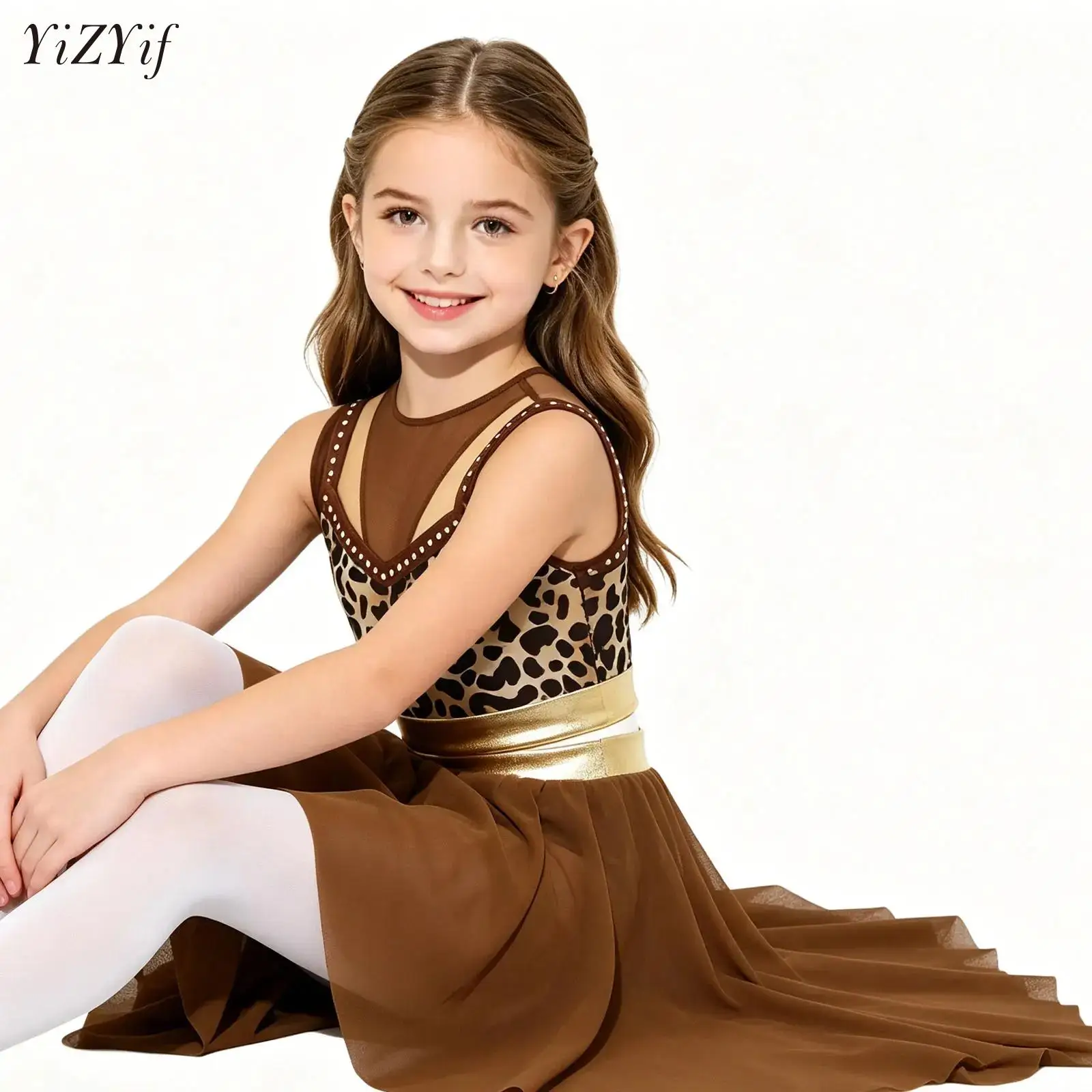Kids Girls Cave Costume Ballet Dance Gymnastics Outfits Asymmetrical Leopard Print Gym Jumpsuit Halloween Performance Clothes
Kids Girls Cave Costume Ballet Dance Gymnastics Outfits Asymmetrical Leopard Print Gym Jumpsuit Halloween Performance Clothes