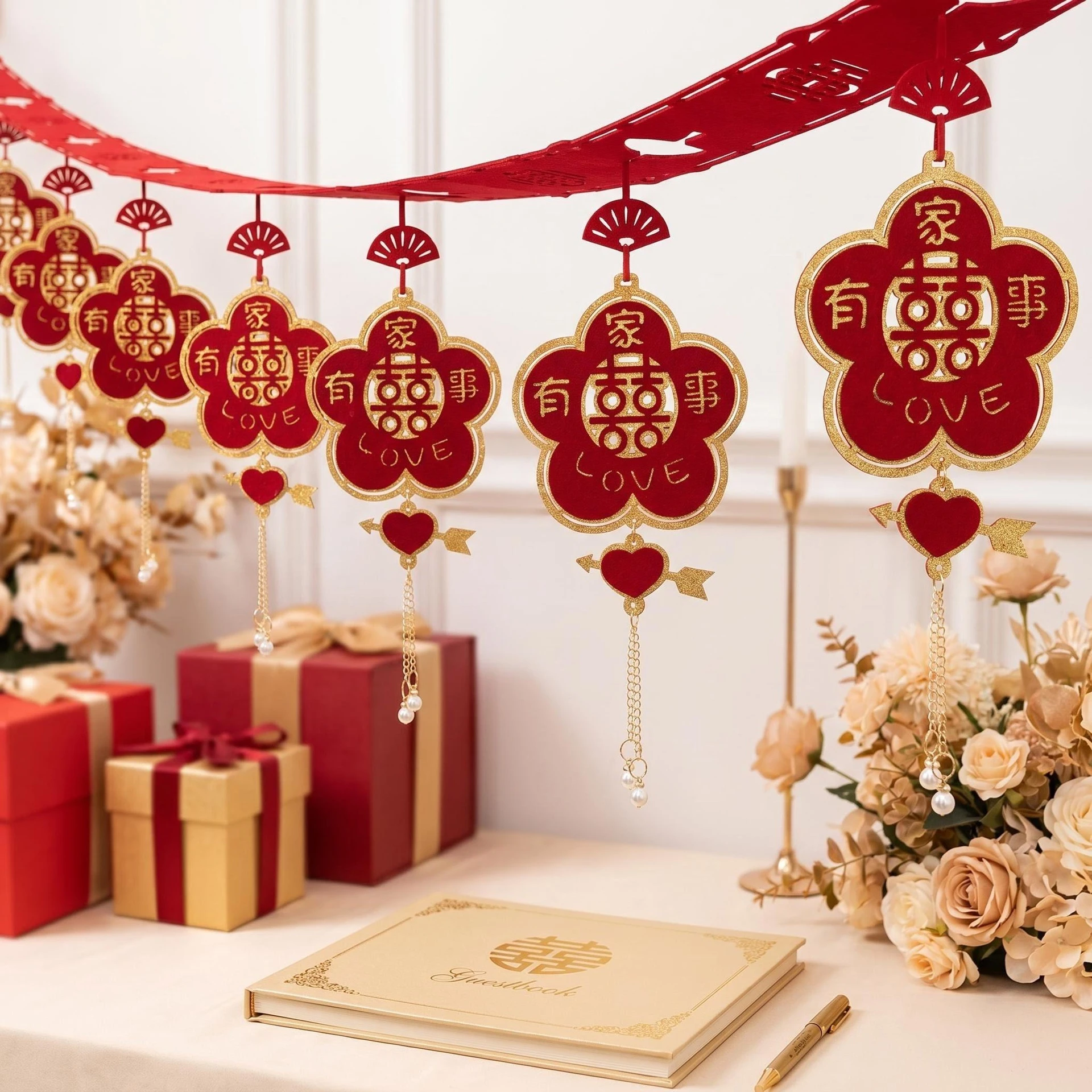 Wedding Room Decoration Sets, New Home Decor, Bunting, Bride's Bedroom, Groom's Room, Complete Wedding Supplies
Wedding Room Decoration Sets, New Home Decor, Bunting, Bride's Bedroom, Groom's Room, Complete Wedding Supplies